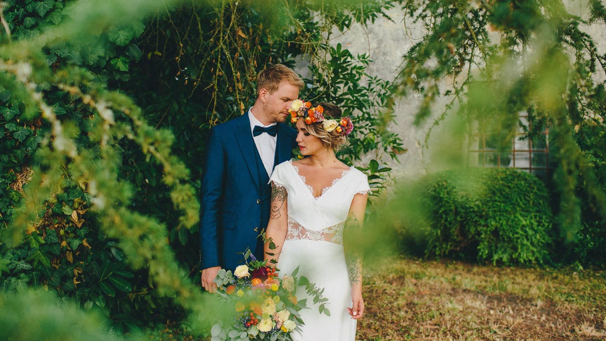 Aurélie & Bastien, mariage bohème et fleuri en Aquitaine