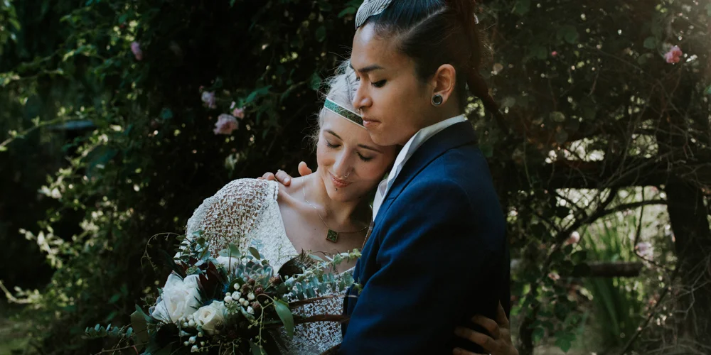 Une décoration de mariage bleue et bohème