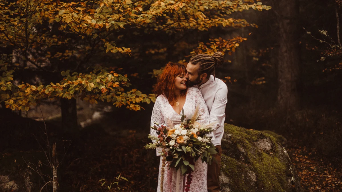 Jenna & Clément, un mariage intimiste et bohème en Alsace