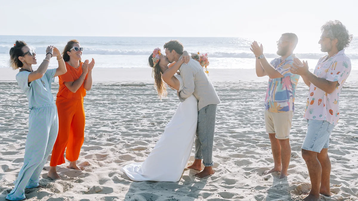 Beach Wedding party