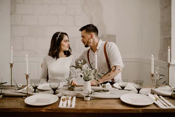 Idées mariage élégant minimaliste Normandie