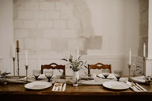 Idées mariage élégant minimaliste Normandie