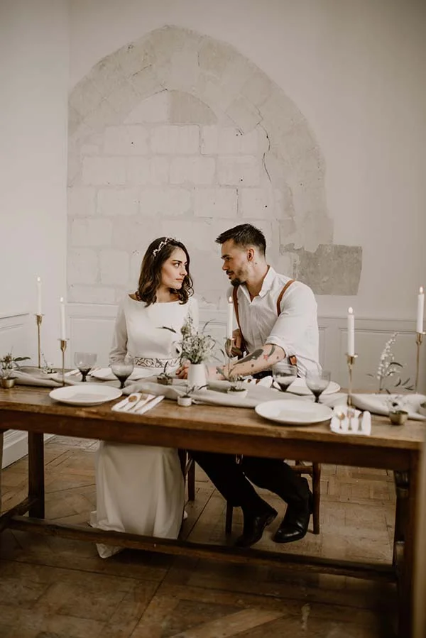 Idées mariage élégant minimaliste Normandie