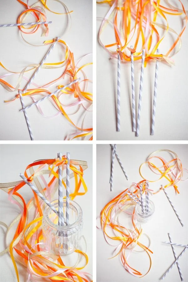 Baguettes de cérémonie colorées et élégantes, parfaites pour un mariage joyeux et romantique.