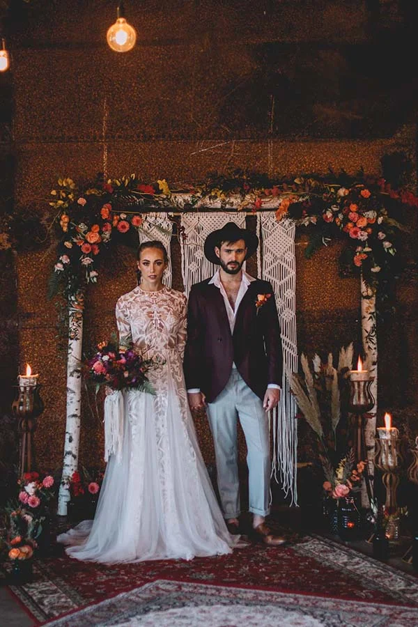 Idées mariage bohème coloré Coachella