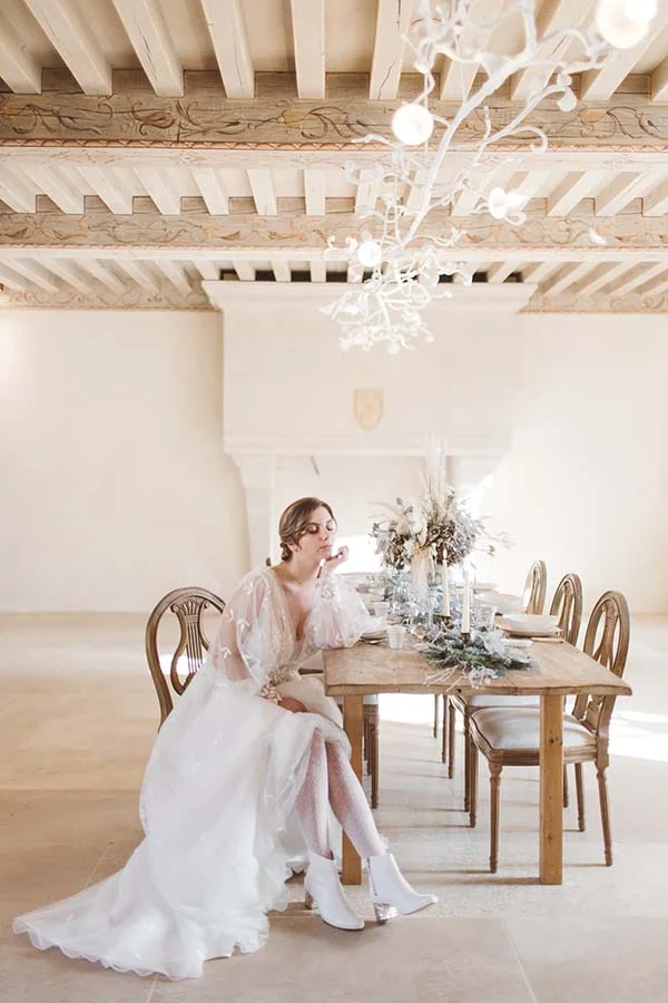 Idées-mariage-élégant-bohème-hivernal-Aquitaine
