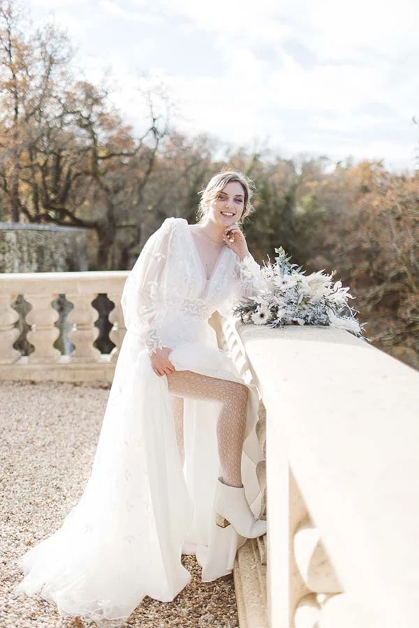 Idées-mariage-élégant-bohème-hivernal-Aquitaine