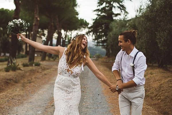 mariage décontracté en Toscane