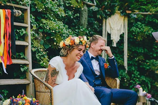 mariage bohème fleuri Aquitaine