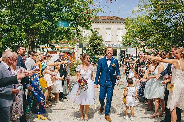 mariage bohème fleuri Aquitaine