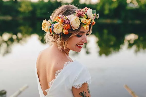 mariage bohème fleuri Aquitaine