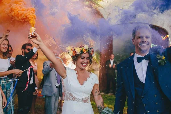 mariage bohème fleuri Aquitaine