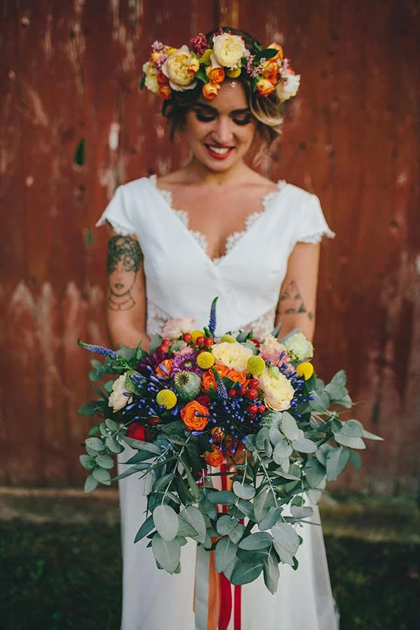 mariage bohème fleuri Aquitaine