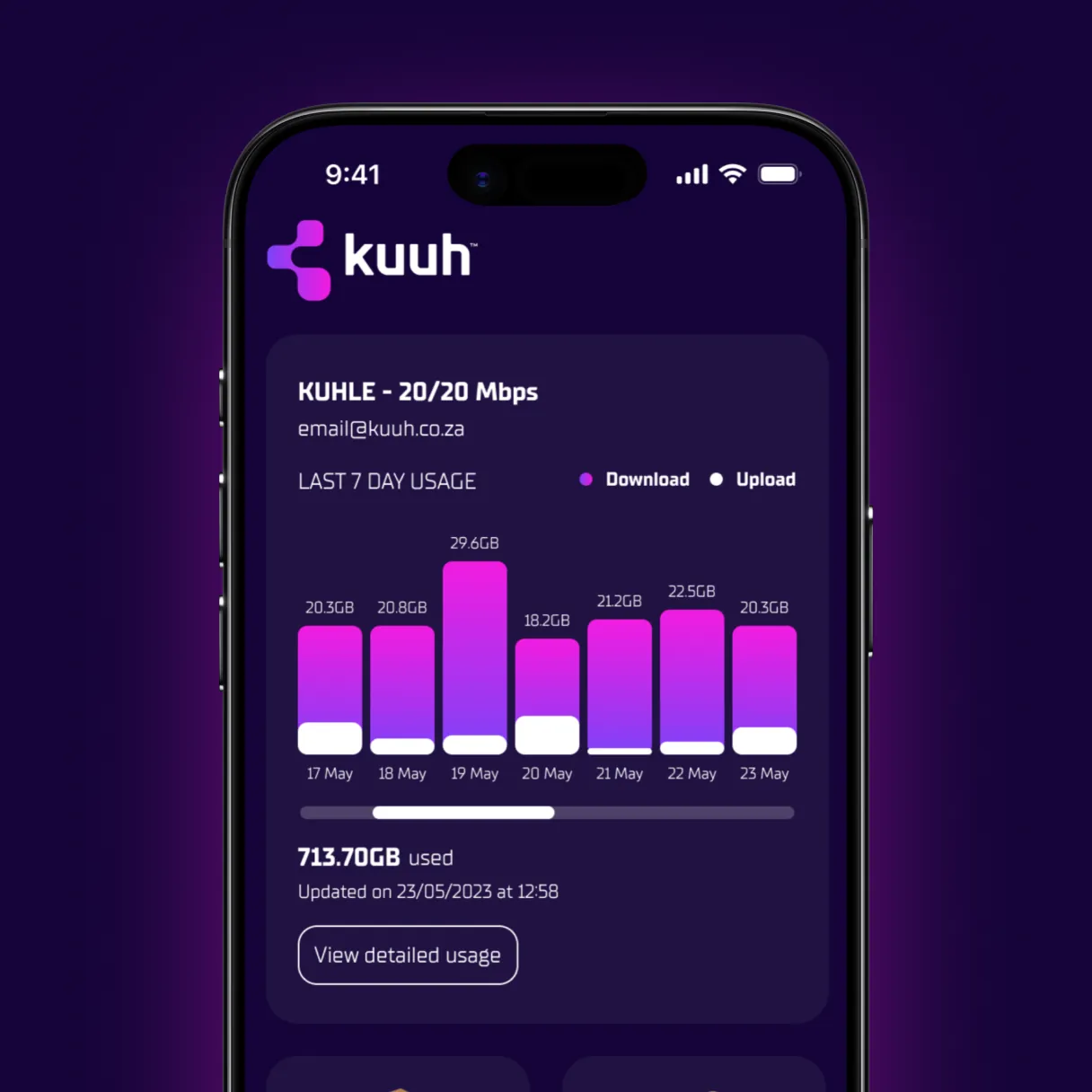 Kuuh prepaid fibre app