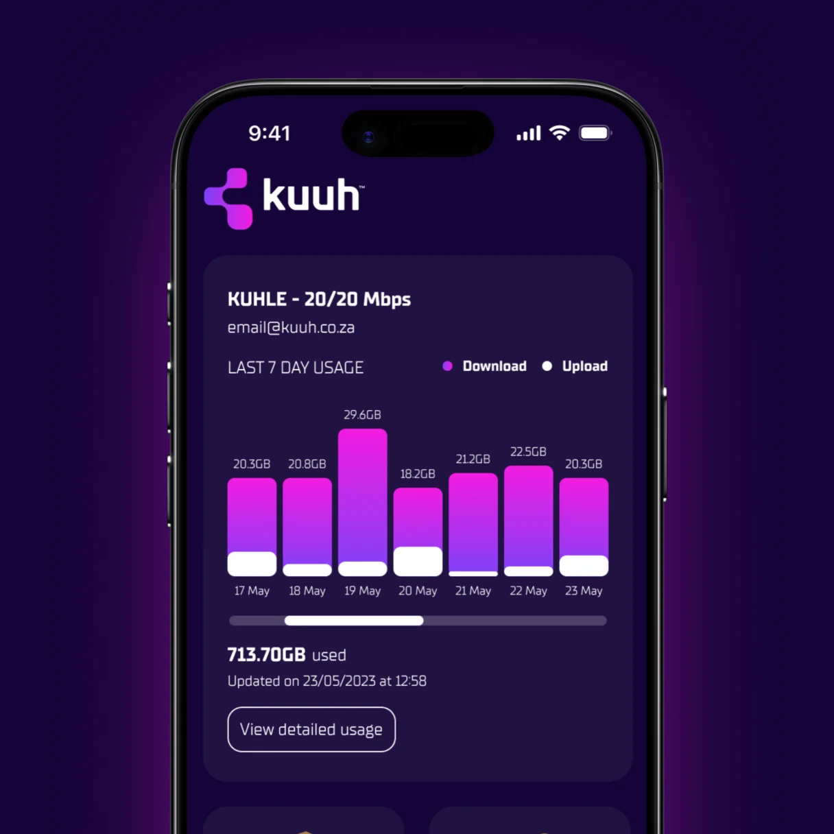 Kuuh prepaid fibre app