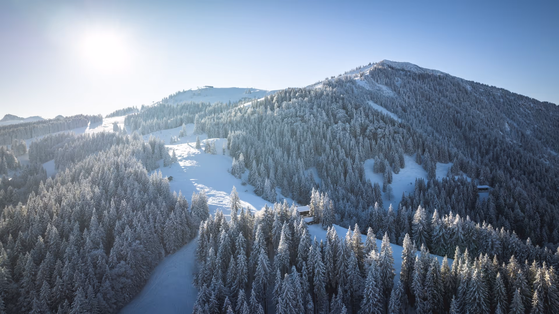 Winterliche Berglandschaft am Tannerhof Bayrischzell