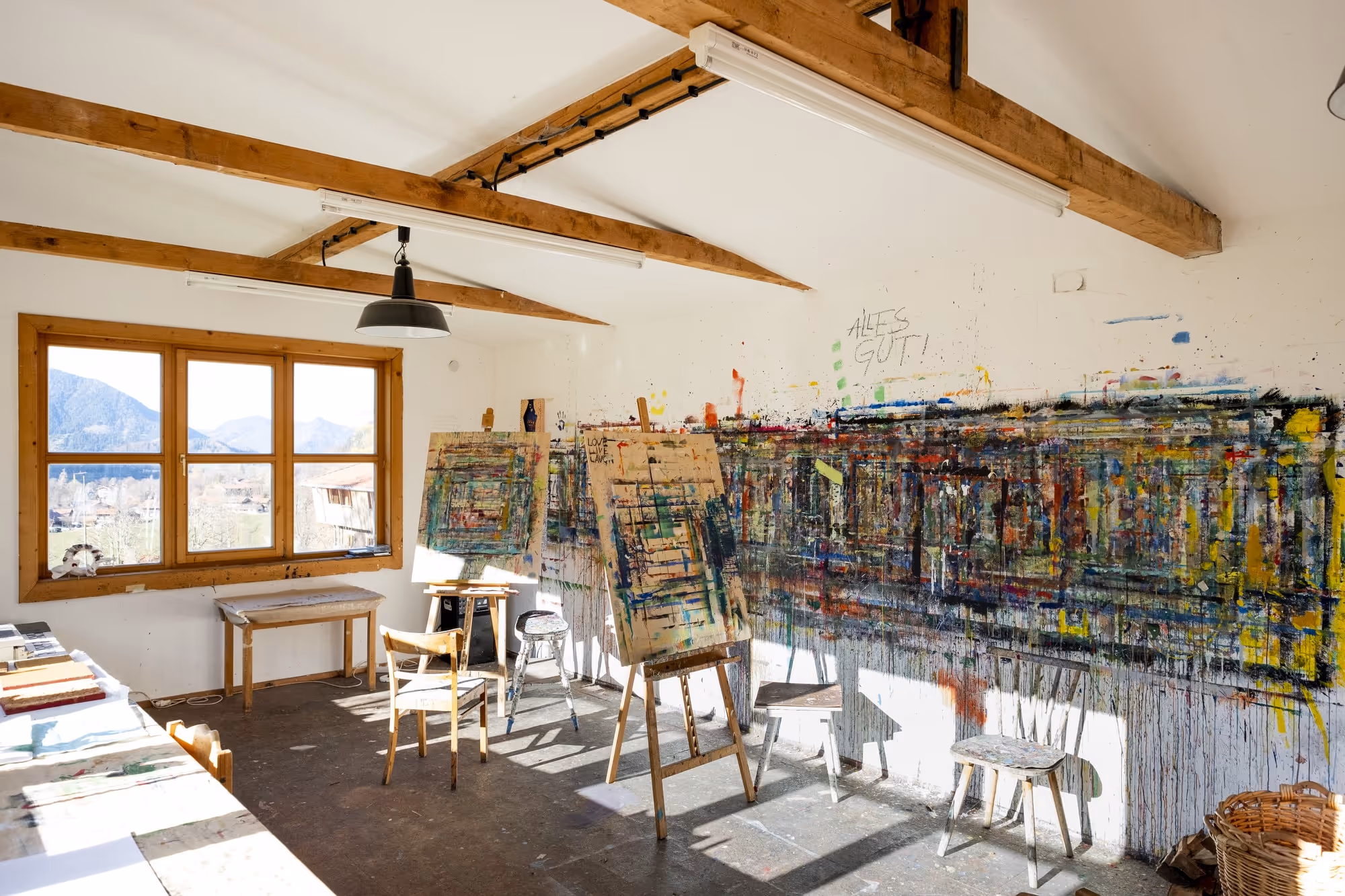 Kreatives Atelier mit Bergblick im Tannerhof Bayrischzell