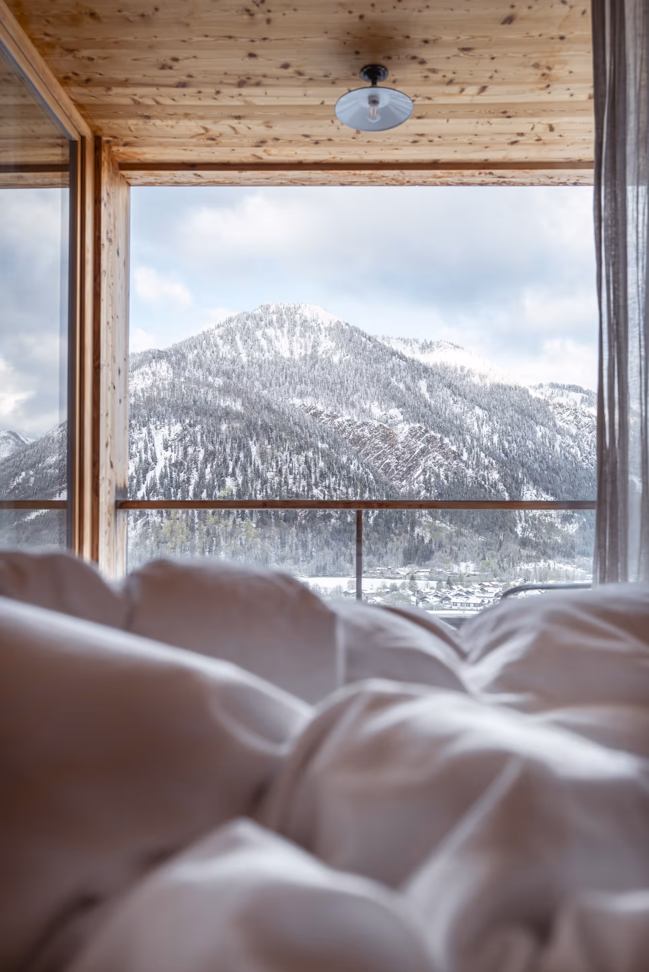 Bergaussicht aus dem Hüttenturm-Zimmer im Tannerhof Bayrischzell