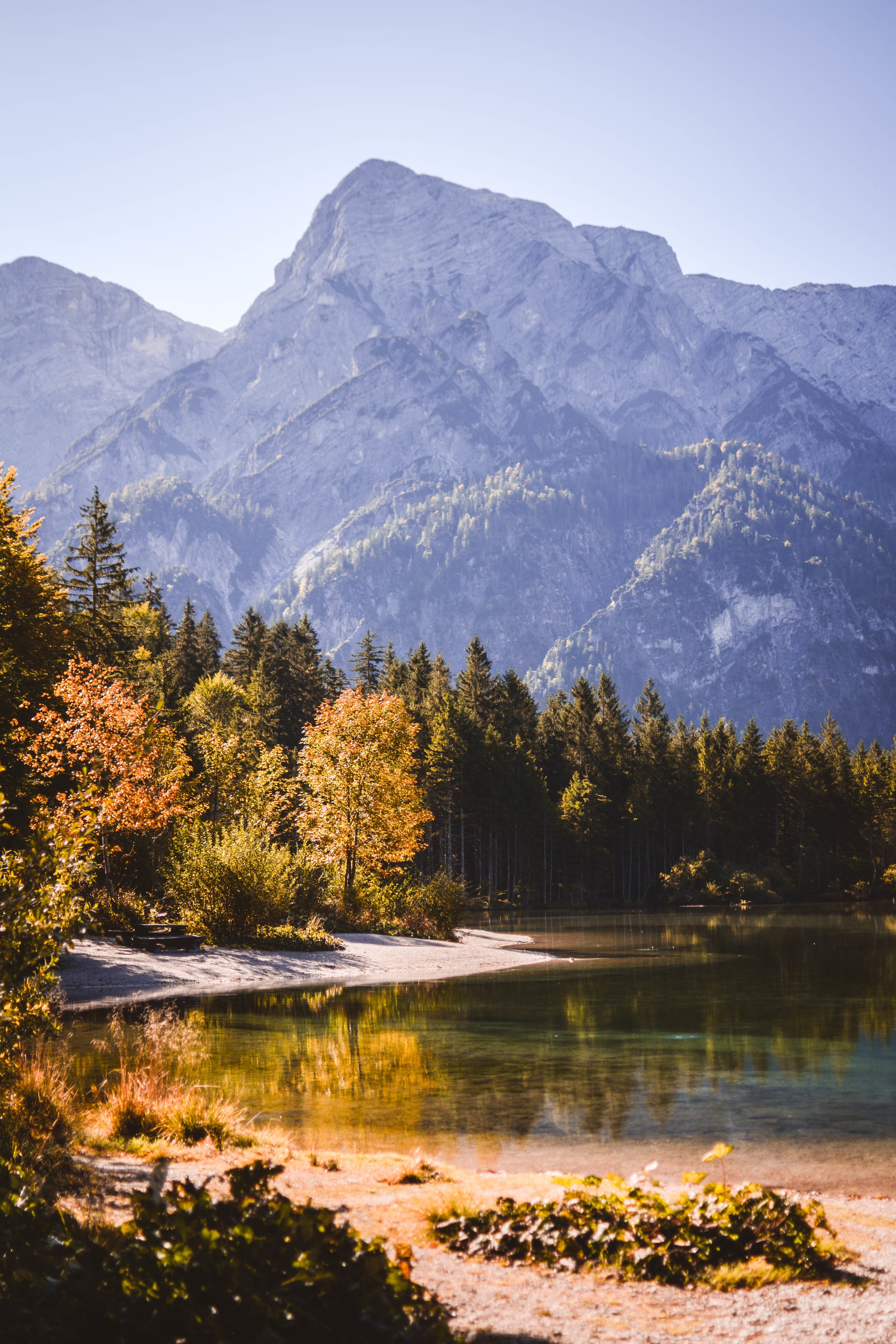 Lake and mountains