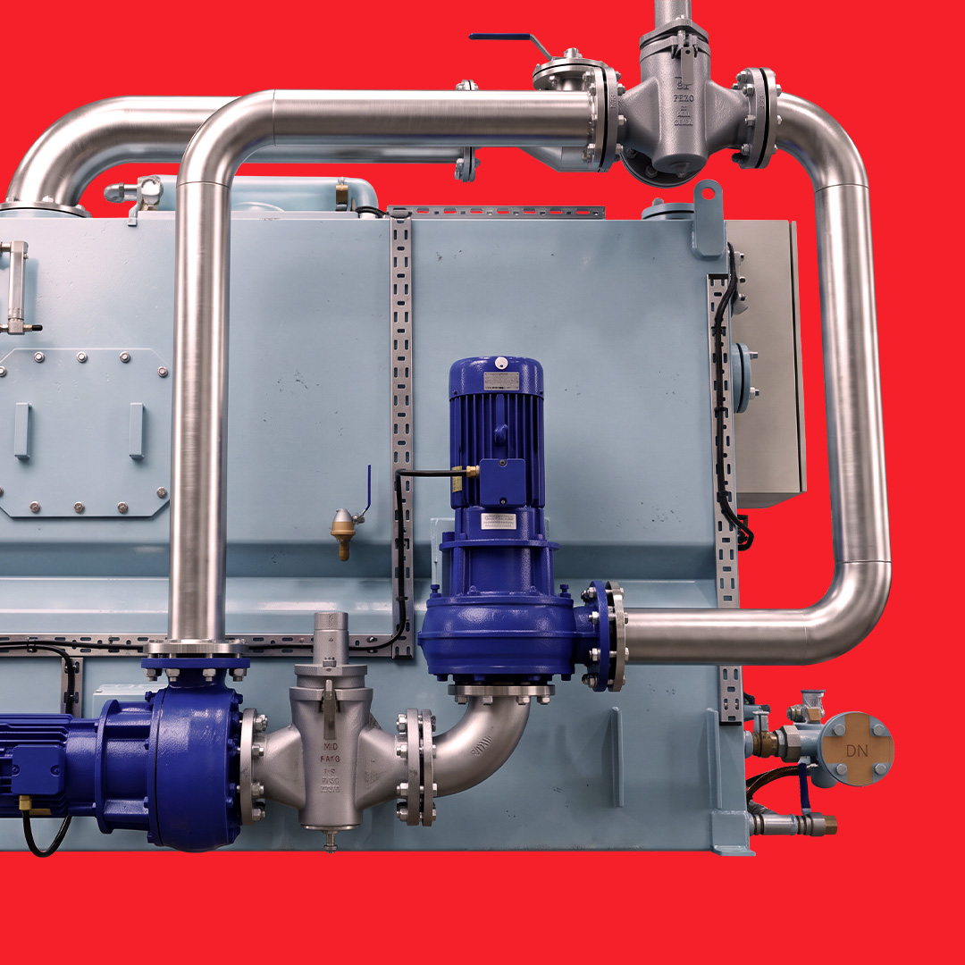 Marine vacuum collection system for onboard wastewater and sewage transfer.