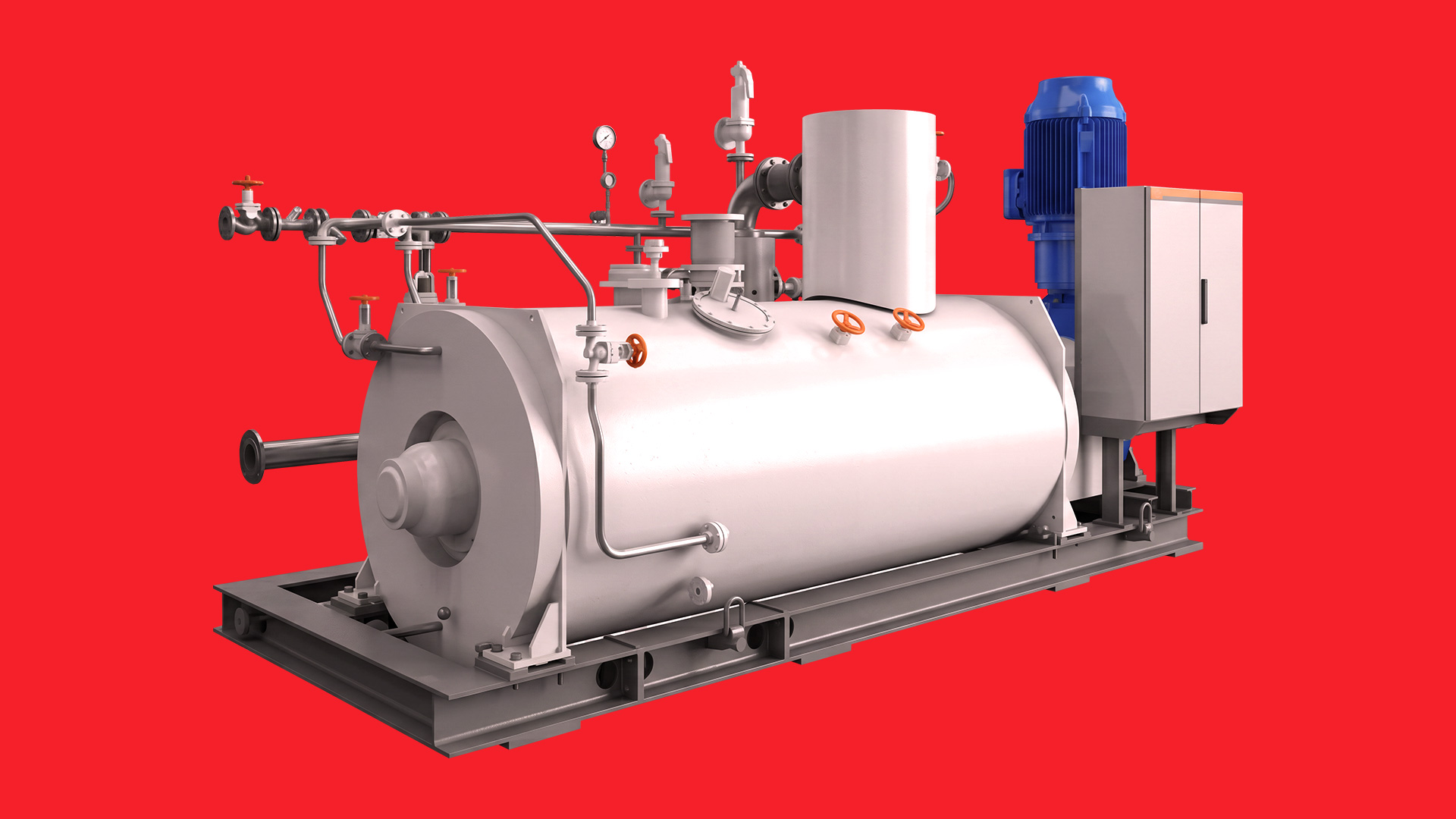 Marine wet waste dryer system for onboard sludge and waste volume reduction.