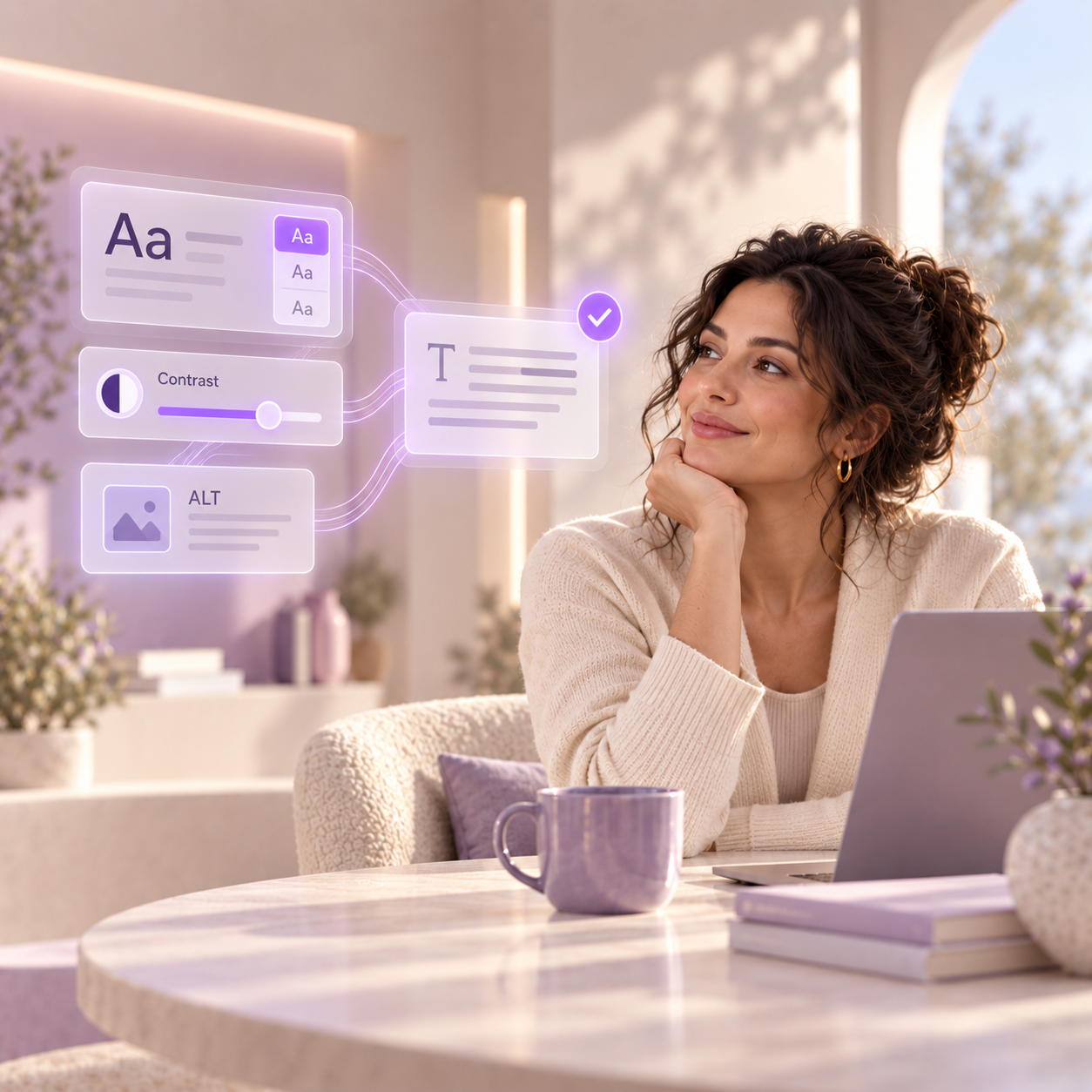 Man visiting a landing page