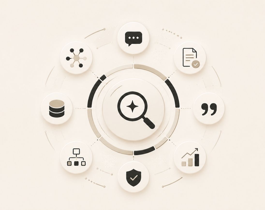 Illustration representing the best Generative Engine Optimization (GEO) techniques for improving visibility, citations, and recommendations in AI search engines.