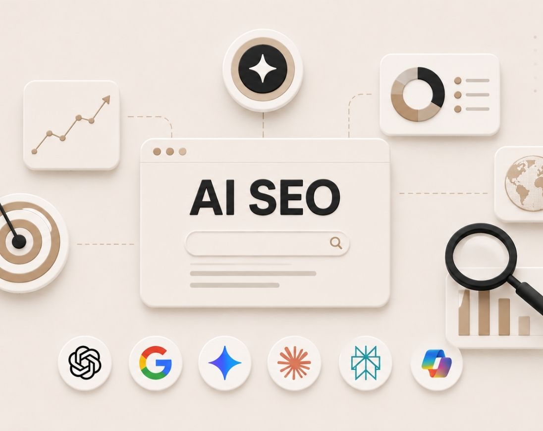 Comparison of leading AI SEO tools and platforms for tracking AI visibility, prompt performance, citations, rankings, and AI search analytics.
