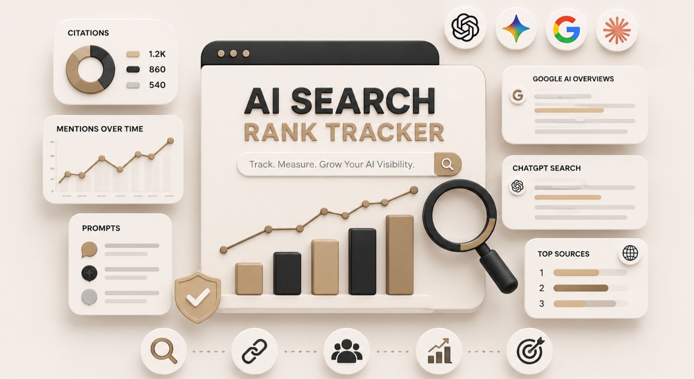 Comparison of free and paid AI search rank checker tools for tracking AI visibility, rankings, mentions, and citations across major AI platforms.