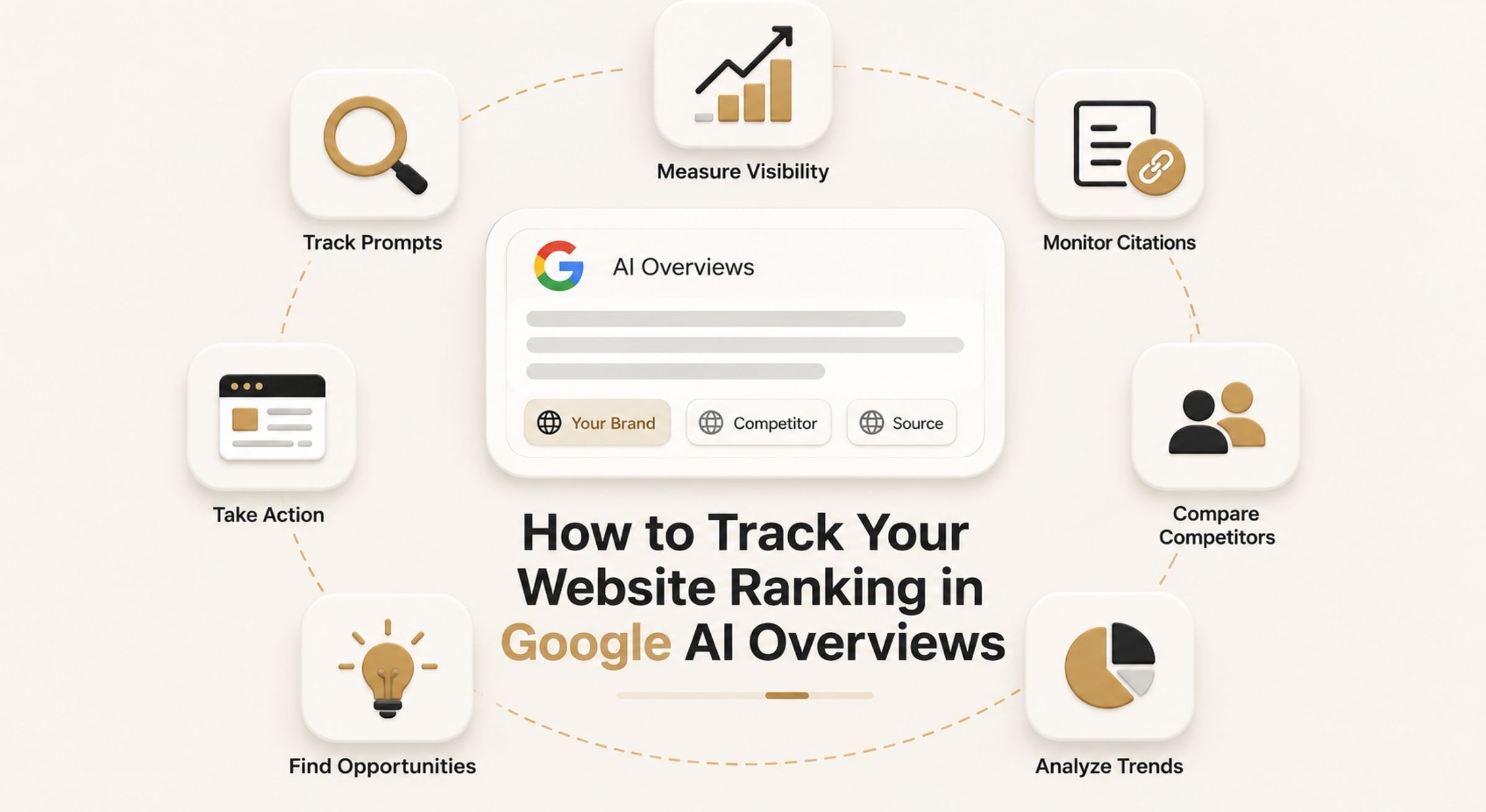 How to track your website ranking in Google AI Overviews using prompt monitoring, AI visibility, citation tracking and competitor analysis.
