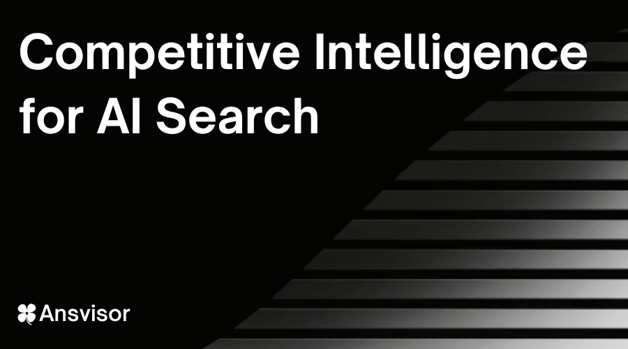 AI Search Competitive Intelligence analysis comparing brand and competitor visibility, mentions, citations, Share of Voice, prompts, and sources across AI-generated answers