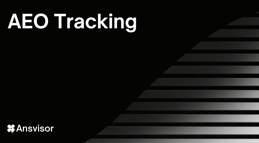 AEO Tracking workflow measuring prompts, AI visibility, mentions, citations, Share of Voice, competitors, AI referral traffic, and optimization performance