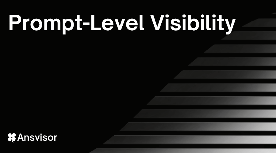 Prompt-Level Visibility showing brand presence, mentions, citations, competitors, and answer prominence for individual AI Search prompts