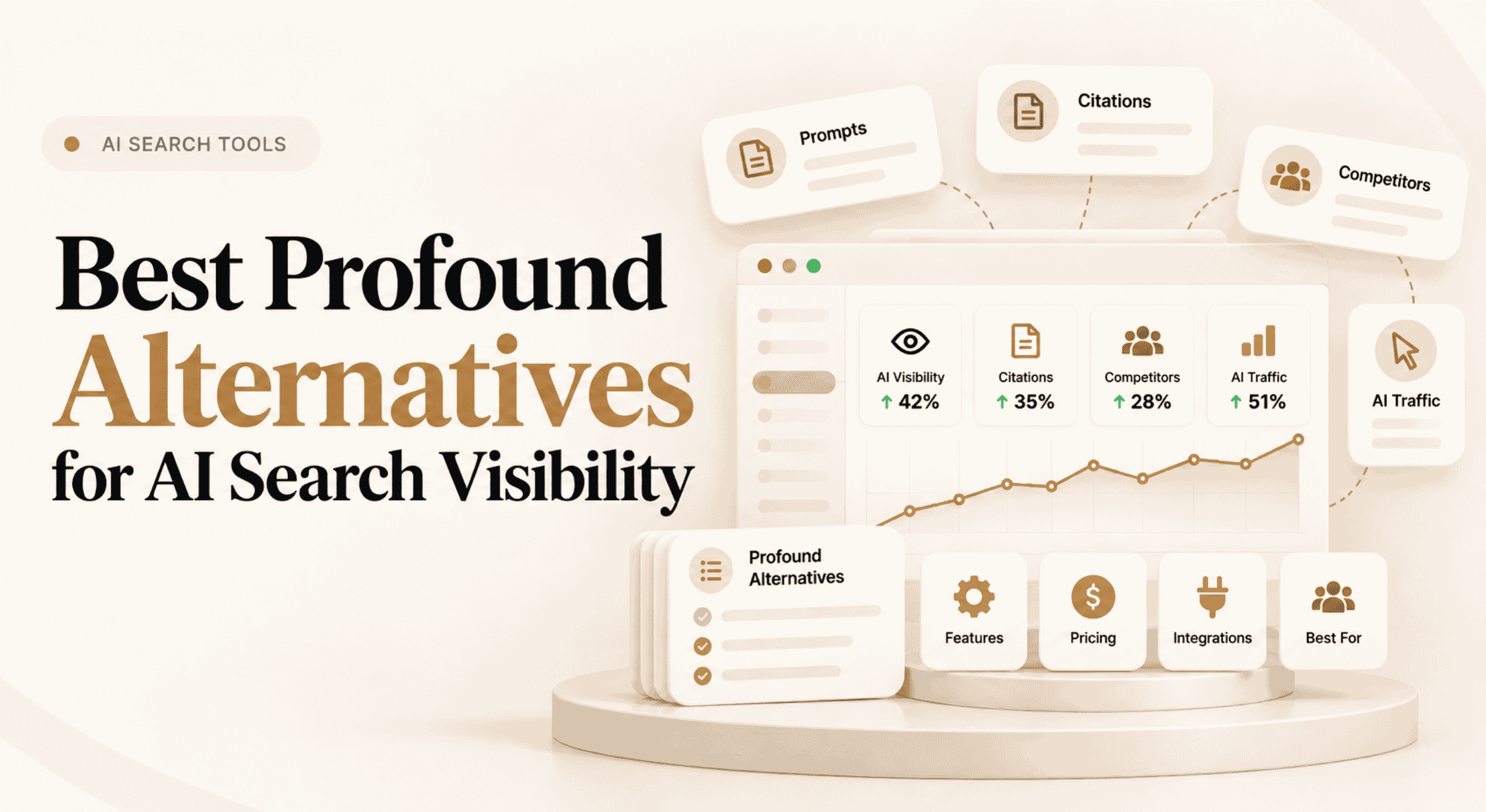 Best Profound alternatives for AI Search visibility, citations, prompts, competitors, and AI traffic.
