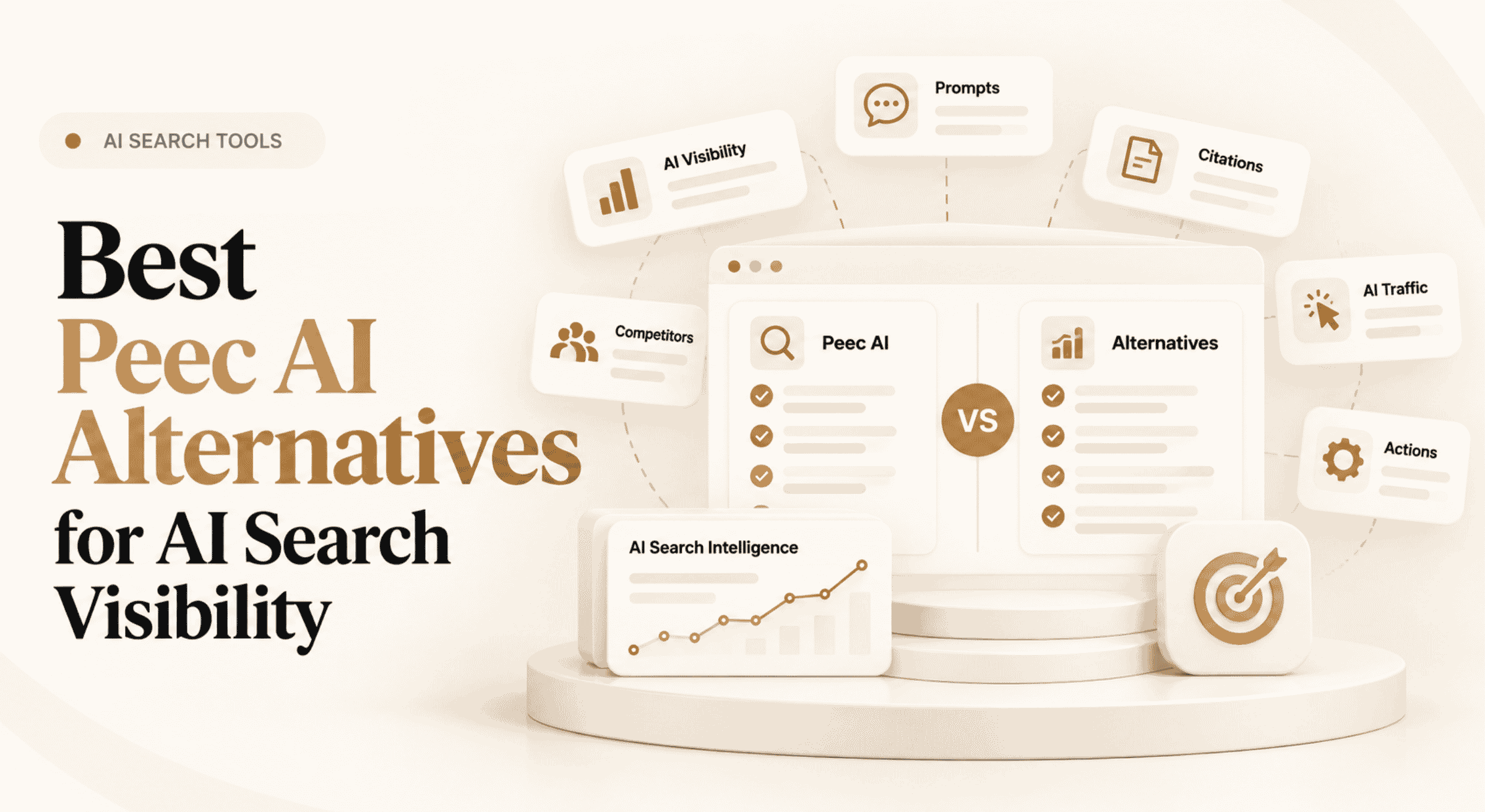 Best Peec AI alternatives for AI Search visibility, prompts, citations, competitors, sources, and AI traffic