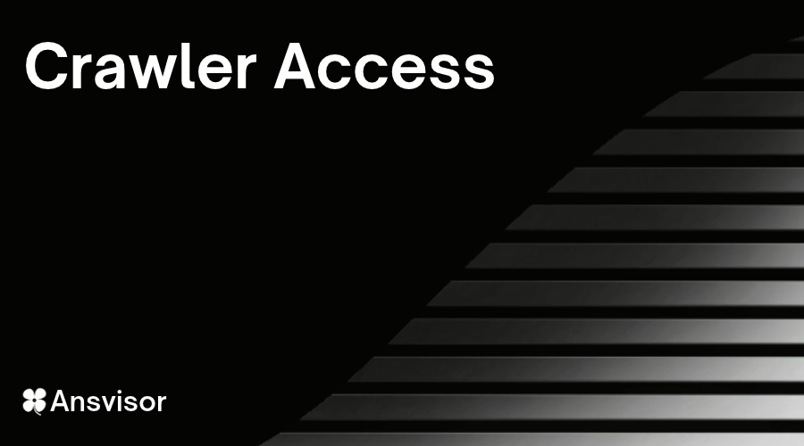 Crawler Access showing robots.txt, CDN, firewall, server, search crawlers, and AI crawlers accessing website content