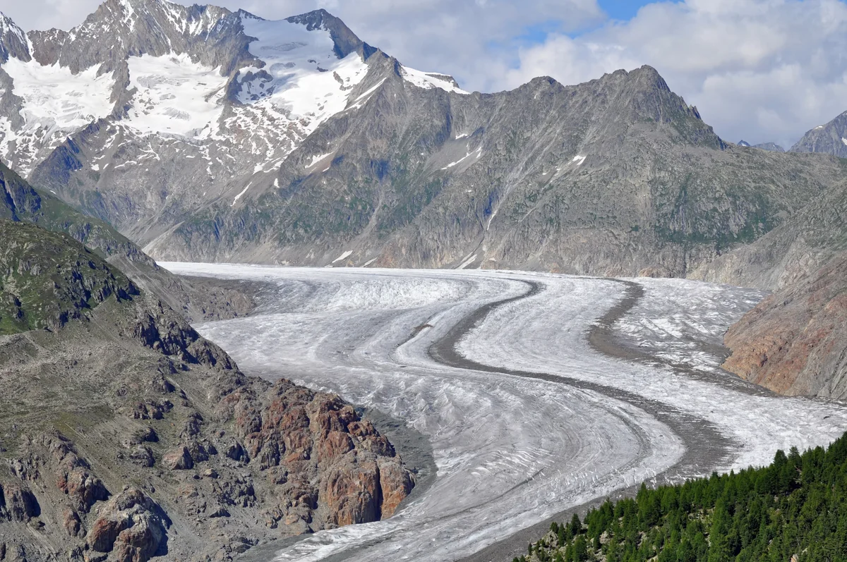 Aletschgletscher im Wallis: Nach der letzten Kaltzeit zogen sich die Gletscher aus dem Mittelland zurück in die Alpen.