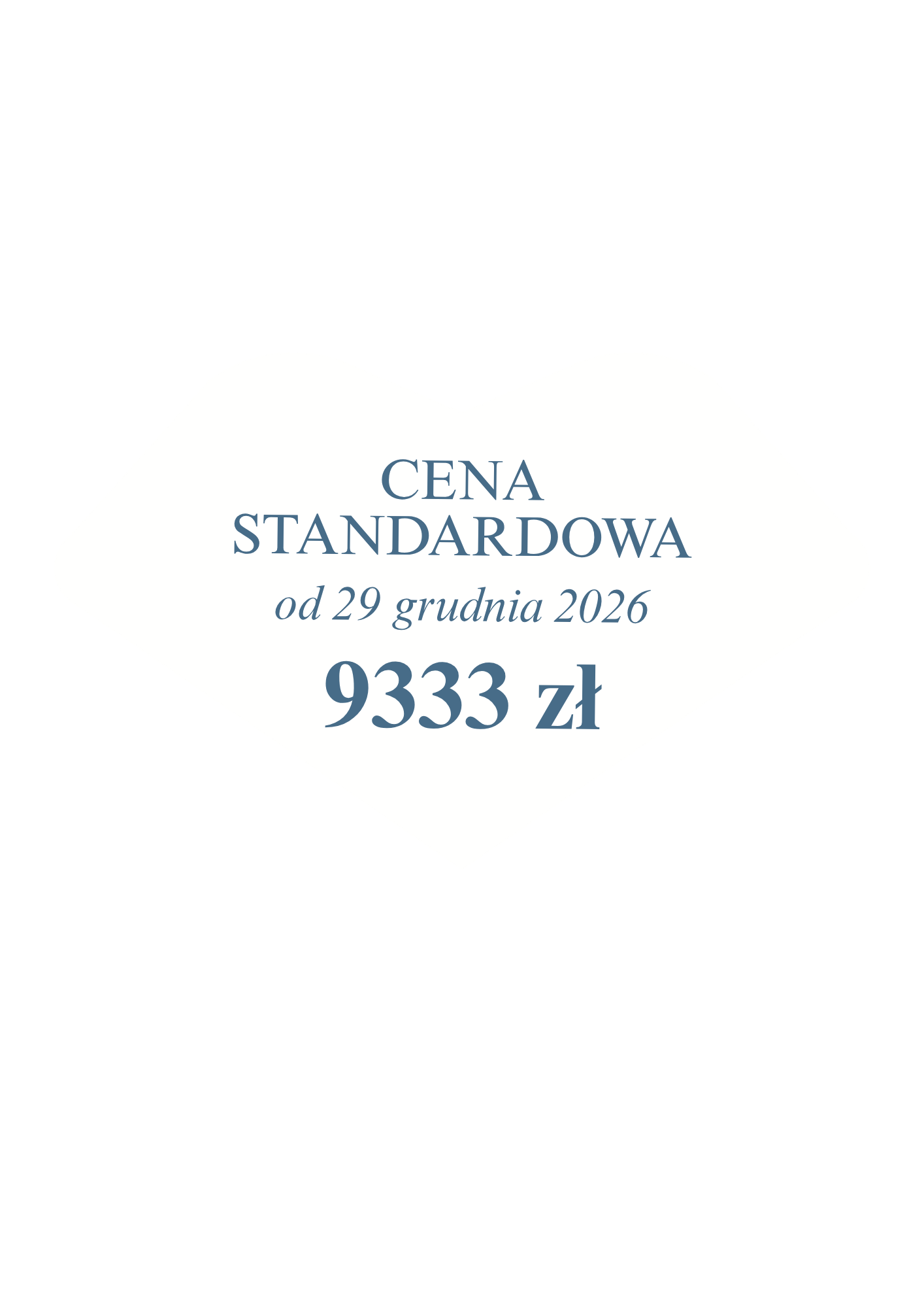 Cena standardowa od 29 grudnia 2026 — 9333 zł