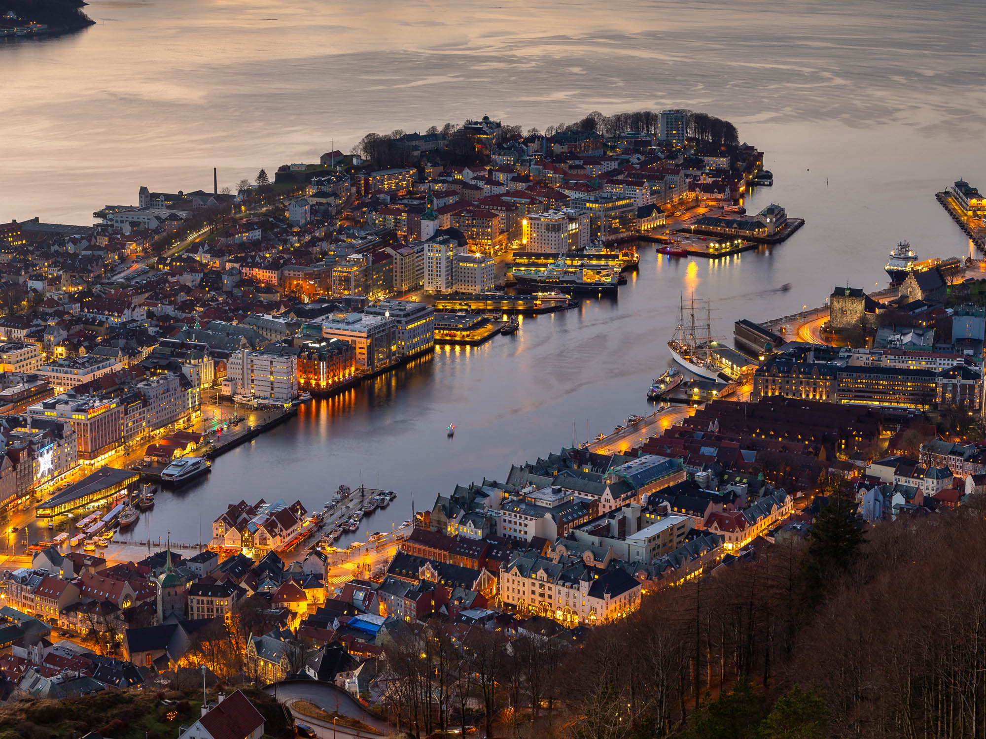 Geirangerfjord with turquoise glacial waters and steep Norwegian mountainsides