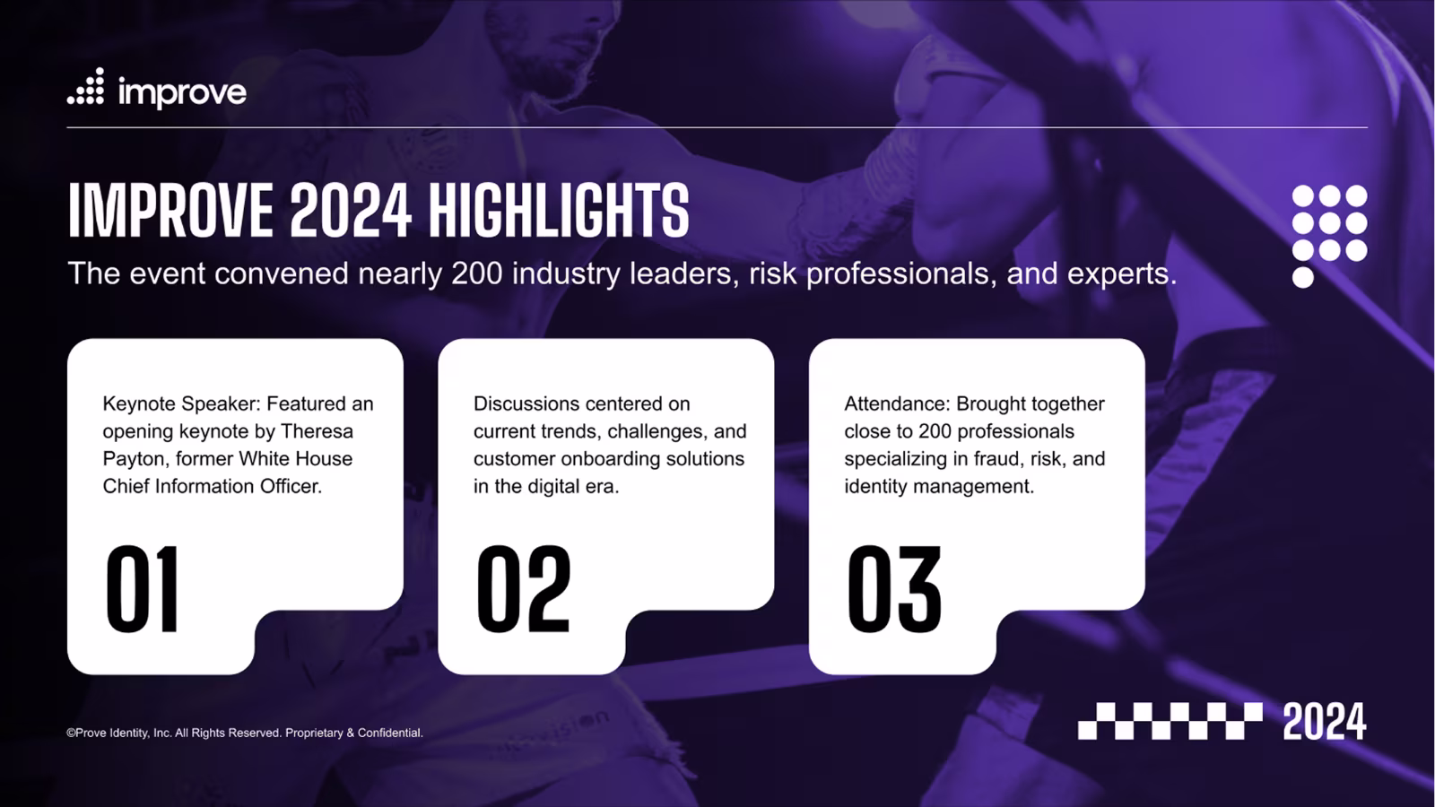 Improve 2024 highlights with keynote, discussions on digital trends, and 200 fraud and risk professionals attending.