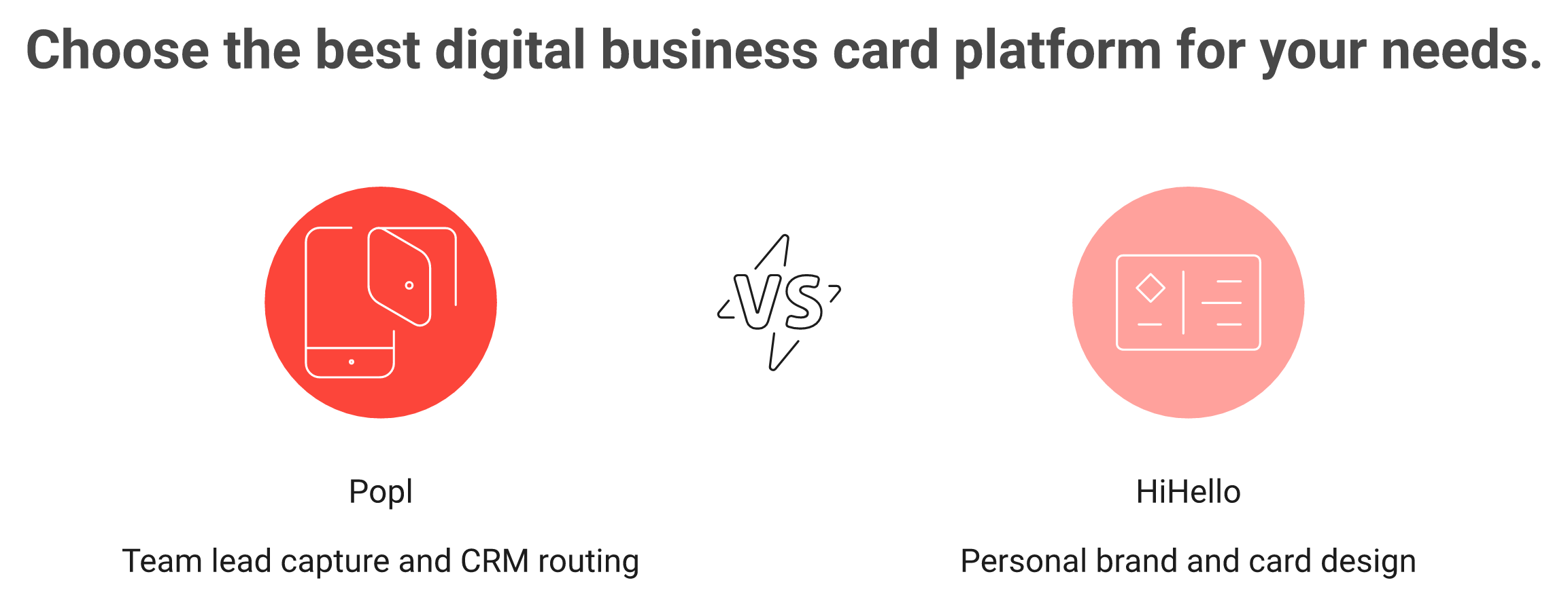 Popl vs HiHello head-to-head: team lead capture versus personal brand card design