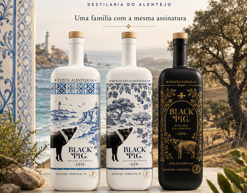 Black Pig Gin — rebranding e packaging conceptual