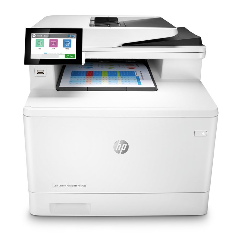 HP Color LaserJet Managed MFP E47528f, A4-Farb-Multifunktionsdrucker mit Vorlageneinzug