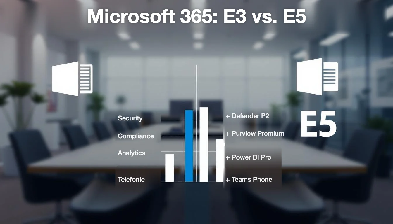 Was ist der Unterschied zwischen einer E3- und einer E5-Lizenz?