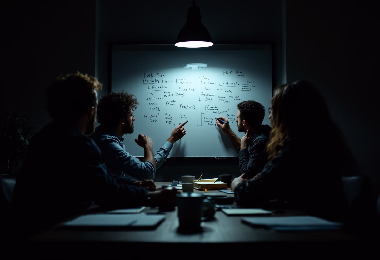 image of brainstorming session in a pr firm