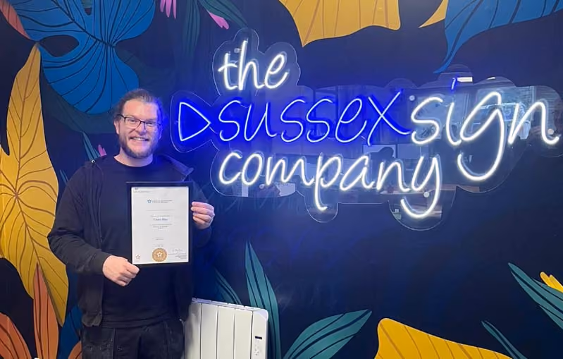 Sussex Signs Celebrates Employee’s Apprenticeship Completion