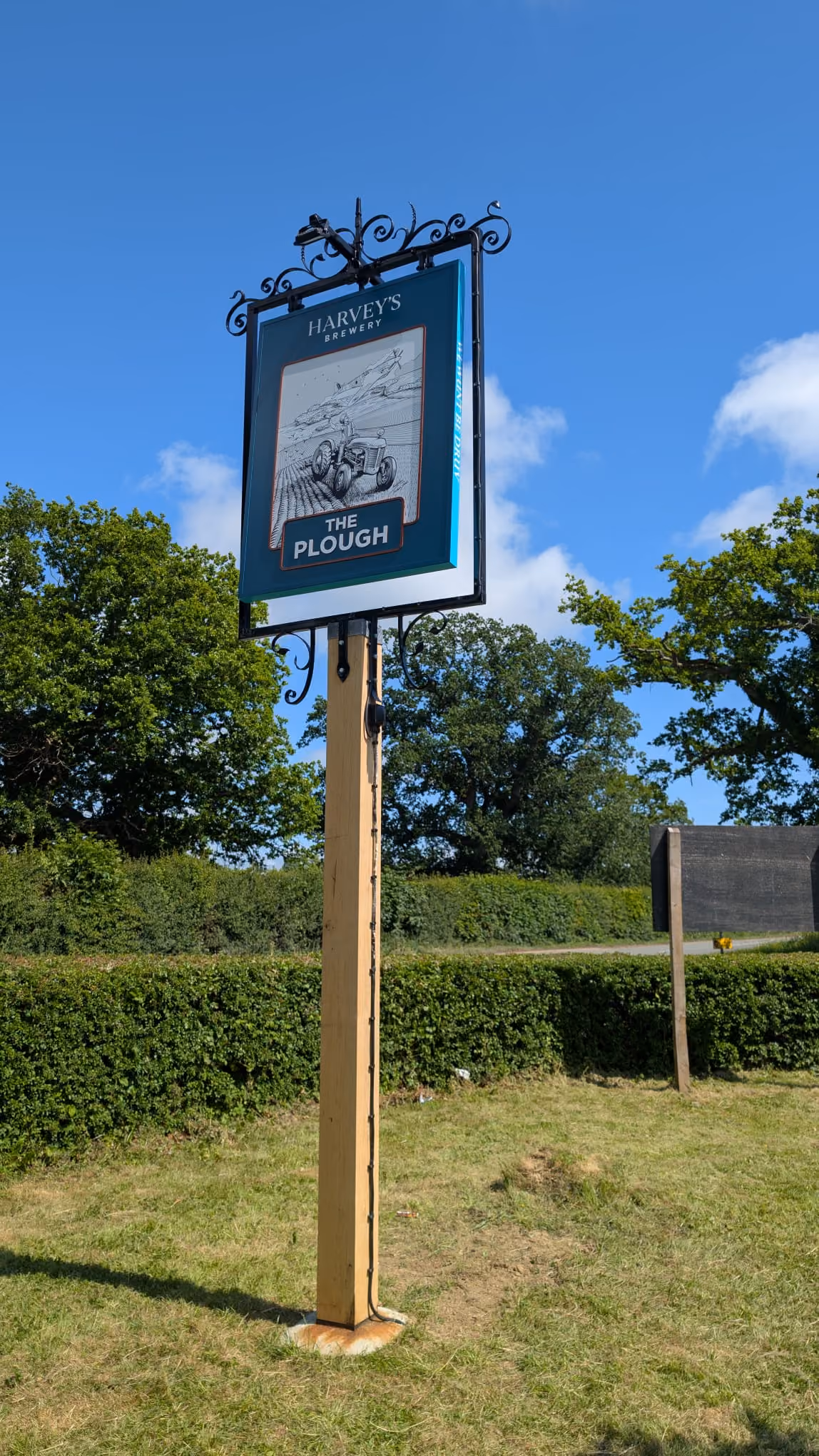 Harvey's Brewery The Plough traditional pub sign