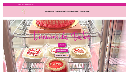 capture d'écran du site besties bakery