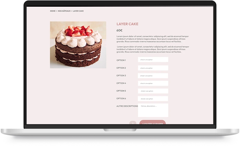 page produit desktop