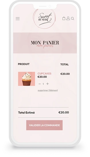 page panier mobile
